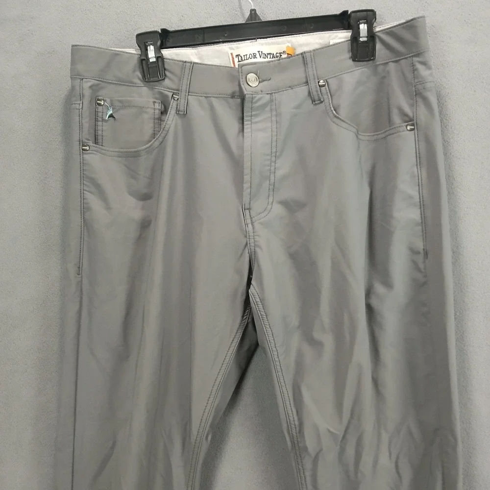 Tailor Vintage Movement Pants Men's 36x30 Gray Nylon Stretch‎ Slim Fit Utility